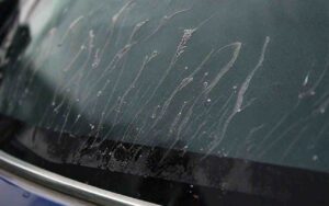 Water Stains on Car Glass